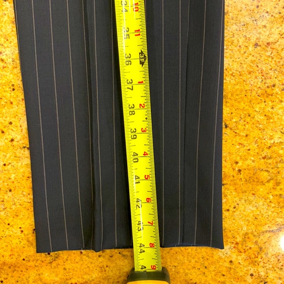 TOMBOLINI MENS WOOL TWO BUTTON SUIT WITH THIN STRIPING AND DOUBLE BACK VENT - Picture 13 of 13